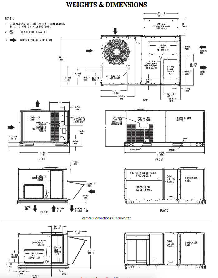 CARRIER TON HEAT PUMP RTU HIGH EFF PACKAGED UNIT 208/230V 3-PH 50HCQA06