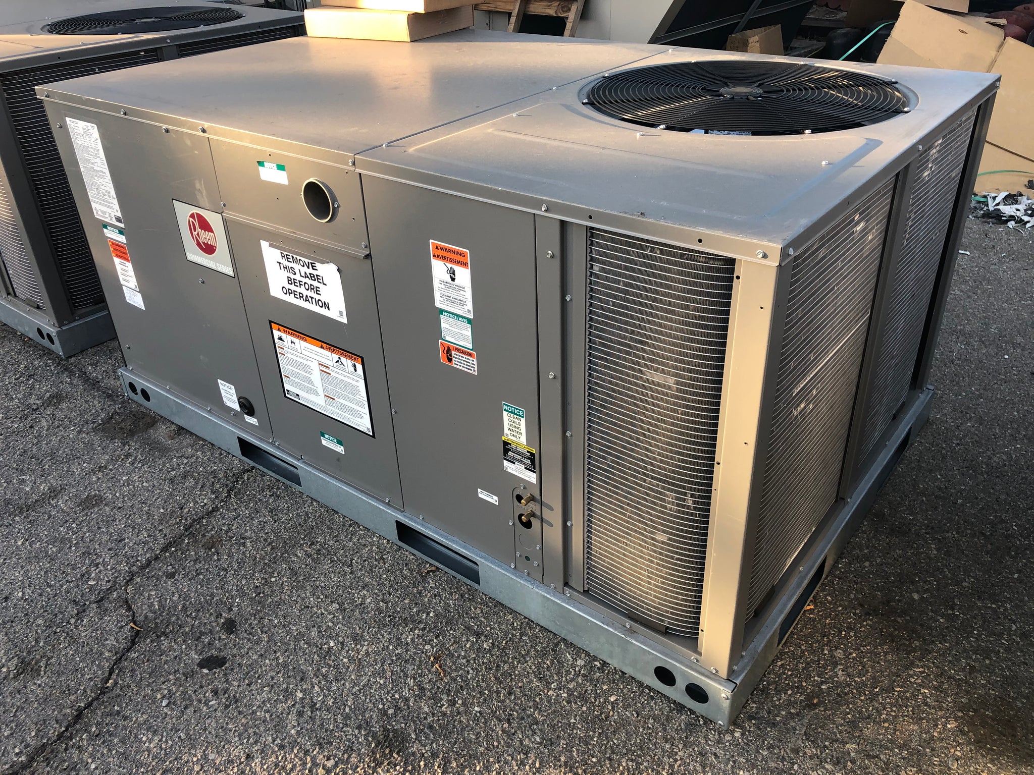 RHEEM 5 TON GAS HEAT RTU COMMERCIAL PACKAGED UNIT 208/230V 3-PHASE RKP ...