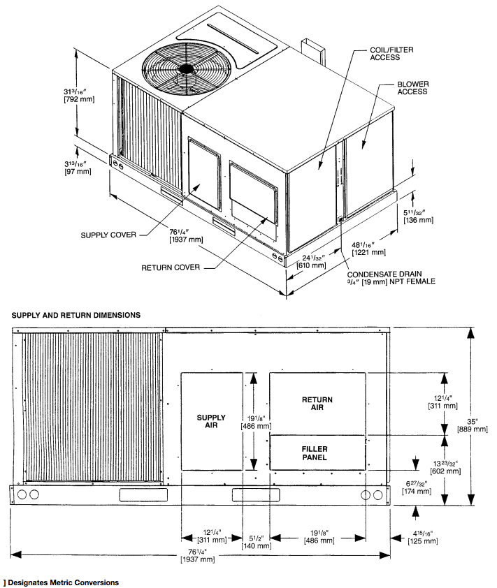 Package Rtu RHEEM 5 TON GAS HEAT RTU COMMERCIAL PACKAGED UNIT 208/230V 3-PHASE RKP ...