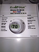 EcoStat Mercury-Free 1 Heat/1 Cool Round Digital Thermostat W/ Batteries