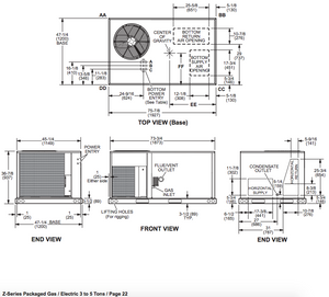 LENNOX 4 TON 208/230V 3PH GAS/ELEC AIR CONDITIONER HEAT PACKAGE UNIT ZGA048S4BS1